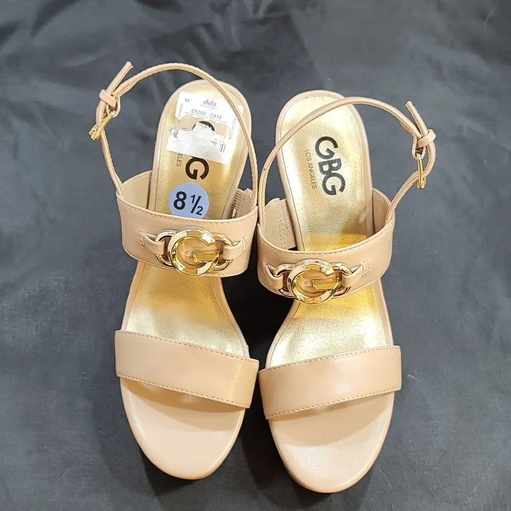 BRAND NEW GBG LOS ANGELES ESPADRILLE OPEN TOE WEDGE SANDAL